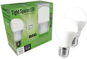 MIRACLE LED 602186 5 W, Compact LED Bulb, White, A15, 6500K Temp. Frosted,