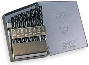 CLE-LINE C21115 21PC 135 Degree Heavy-Duty Jobber Length Drill Set Cle-Line