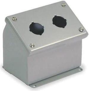 WIEGMANN WPBA2 Pushbutton Enclosure,30mm,3.50 in. H,SS