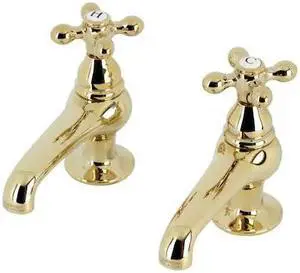 KINGSTON BRASS CC7L2 CC7L2 Basin Faucet (1)CCMX2CSH (1)CCMX2CSC, Polished Brass