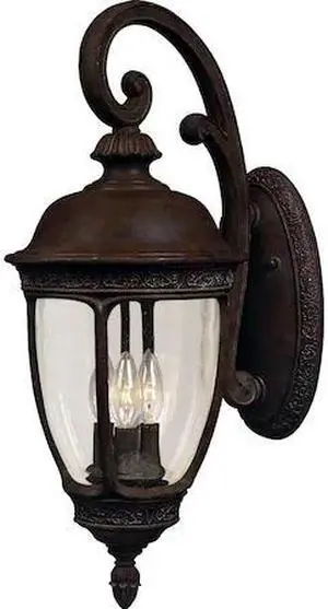 MAXIM 3465CDSE Knob Hill DC 3-Light 10" Wide Sienna Outdoor Wall Sconce