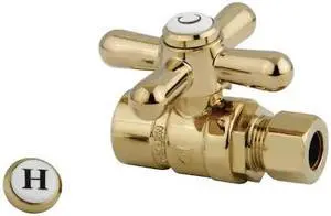 VINTAGE CC43252X CC43252X 1/2" Sweat, 3/8" O.D. Comp Straight Shut-off Valve