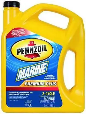 PENNZOIL 550045220 2-Cycle Synthetic Blend Marine Motor Oil, Prem Plus, TC-W3,