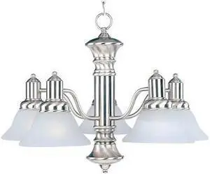 MAXIM LIGHTING 20325MRSN Newburg 5-Light 24.75" Wide Satin Nickel Chandelier MAXIM LIGHTING 20325MRSN Newburg 5-Light 24.75" Wide Satin Nickel Chandelier