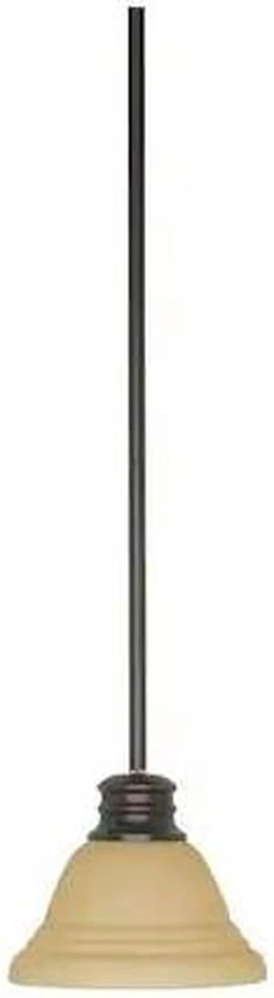 NUVO 60-1277 Empire 1 Light 7 in. Mini Pendant Champagne Linen Washed Gla NUVO 60-1277 Empire 1 Light 7 in. Mini Pendant Champagne Linen Washed Gla