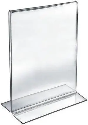 AZAR DISPLAYS 152708 11"W x 17"H Double-Foot Two Sided Sign Holder, PK10