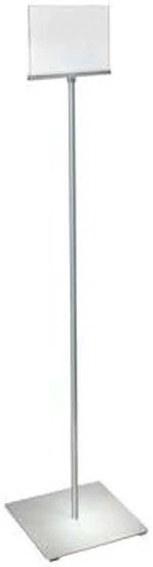 AZAR DISPLAYS 300861 8.5"x5.5" Pedestal 2-Sided Sign Holder Stand On A Square