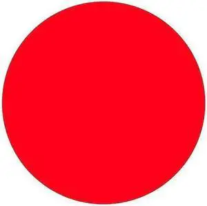 TAPE LOGIC DL690G Inventory Circle Labels, 1/2", Fluorescent Red, 500