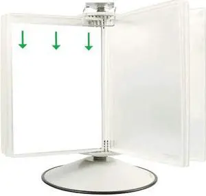 TARIFOLD RA295W Rotary Display Unit Base, 50 Pockets, White TARIFOLD RA295W Rotary Display Unit Base, 50 Pockets, White