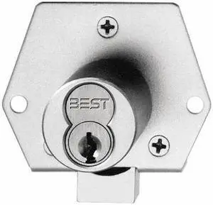 BEST 5L7ML5625 Latchbolt Cabinet Lock,Bright Chrome