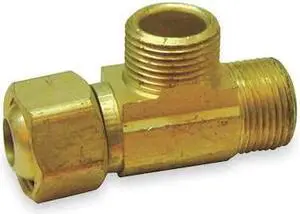 ZORO SELECT 993-016NL 3/8" Compression Brass Supply Stop Extender Tee