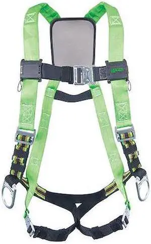 HONEYWELL MILLER P950QC-7/UGN Full Body Harness, Vest Style, L/XL, Polyester,