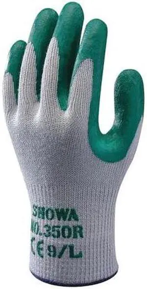 SHOWA 350XL-10-V Coated Gloves, Nitrile, Textured, Palm and Fingers, 2 Abrasion SHOWA 350XL-10-V Coated Gloves, Nitrile, Textured, Palm and Fingers, 2 Abrasion