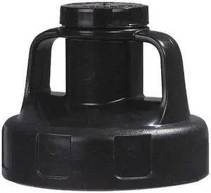 OIL SAFE 100201 Utility Lid,w/2 In Outlet,HDPE,Black