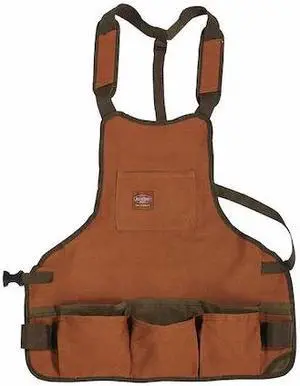 BUCKET BOSS 80200 Tool Apron, Tool Apron, Brown, Canvas, 16 Pockets