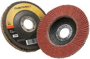 3M CUBITRON II 967A Flap Disc,T27,4-1/2in. x 7/8in.,80