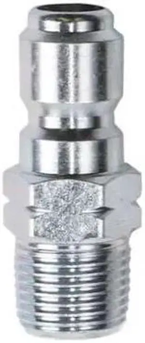 ZORO SELECT 1MDG9 Quick Connect Plug,3/8 (M)NPT