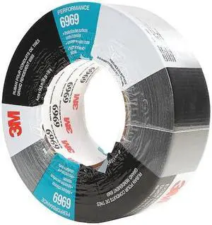 3M 6969 Duct Tape,2 In x 60 yd,10.5 mil,Black