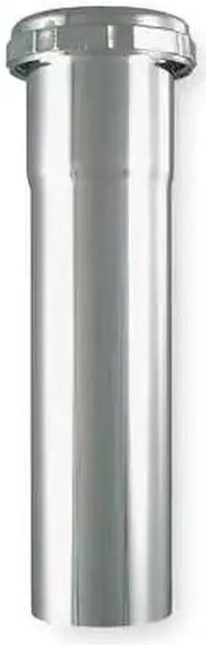 ZORO SELECT 1PNU1 1-1/2 Dia, Brass, Chrome/Brass, Kitchen, Extension