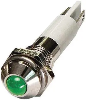 ZORO SELECT 24M047 Round Indicator Light,Green,24VDC