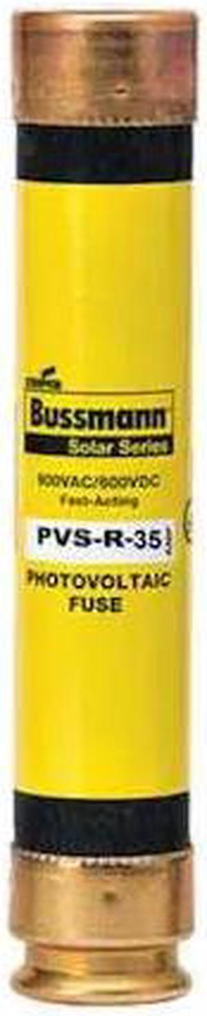EATON BUSSMANN PVS-R-35 Solar Fuse, 35A, Fast-Acting, 600V AC, Cylindrical