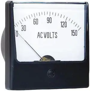 ZORO SELECT 12G404 Analog Panel Meter,AC Voltage,0-150 AC V