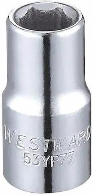 WESTWARD 53YP77 WESTWARD 1/4 in Drive, 1/4" Hex SAE, Socket, 6 Points,  Steel,
