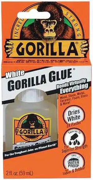GORILLA GLUE 5201208 Glue, Clear, 24 hr Full Cure, 0.625 oz, Tube