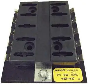 EATON BUSSMANN 15600-10-20 Fuse Panel, 0 to 30A Amp Range, 32V DC Volt Rating,