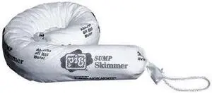 PIG SKM400 Sorbent Sock, 9 gal, 3 in x 30 in, Oil, White, 15 PK