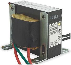 SQUARE D 9070EL1D9 Control Transformer, 50 VA, Not Rated, 150°C, 120V AC, 480V
