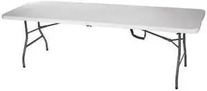 ZORO SELECT 12F613 Rectangle Folding Table, 29" W, 96" L, 30" H, Blow Molded