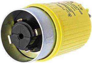 HUBBELL WIRING DEVICE-KELLEMS HBL26419 Locking Plug, Non-NEMA, 60 A, 600V AC,