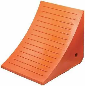 CHECKERS UC1210 Wheel Chock,17" D,14" H,14" W,Orange