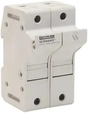 MERSEN US6J2 Finger Safe Fuse Block, J UL Class, 600V AC/DC Volt Rating, 2