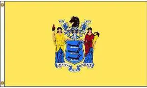 ANNIN FLAGMAKERS 143680 New Jersey Flag,5x8 Ft,Nylon ANNIN FLAGMAKERS 143680 New Jersey Flag,5x8 Ft,Nylon