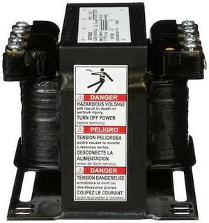 SQUARE D 9070T100D20 Control Transformer, 100 VA, Not Rated, 55°C, 120V AC,