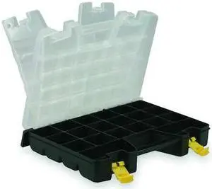 WESTWARD 2HFR2 Adjustable Compartment Box with 11 to 46 compartments, Plastic,