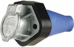 GROTE 87215 Round Connector Socket, 24" L, Blue Color