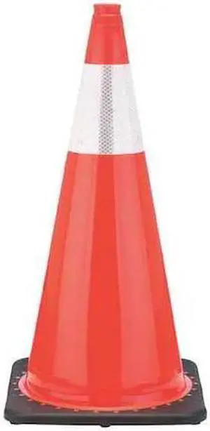 ZORO SELECT RS70025C3M6 Traffic Cone, PVC, High-Intensity Prismatic, 28 in