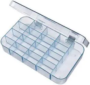 FLAMBEAU 5126CL Plastic, Compartment Box, 1-1/4 in D x 1 5/16 in H x 4-1/2 in W
