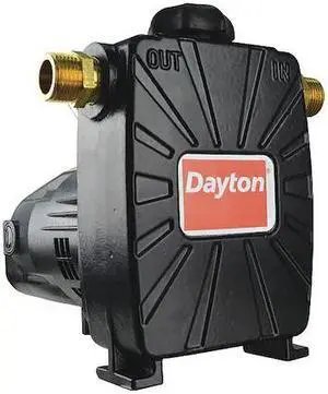 DAYTON 33RW83 Utility Pump, Phase Single, 1/2 hp, Inlet 3/4 in, Cord Length 20