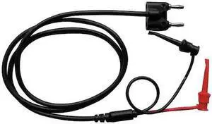 ZORO SELECT 5TXD5 Test Lead, Mini Test Clips to Double Banana Plug, 36", Black