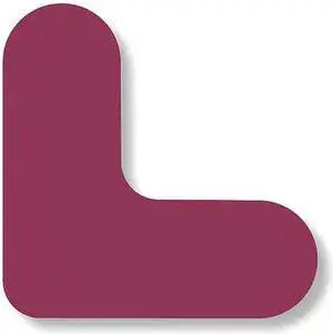 MIGHTY LINE MCORNERP Corner,Mini,Purple,2" L x 3/4" W,PK108