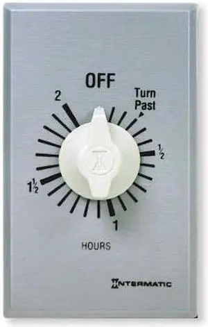 INTERMATIC FF2H Timer,Spring Wound,2 Hr,SPST,Silver