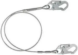 CONDOR 30HG87 Restraint Lanyard, 72", 425 lb. Weight Capacity, Gray