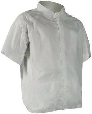 CELLUCAP 6512HLM Disposable Smock, M, Polypropylene, Hook-and-Loop, Open Cuff,