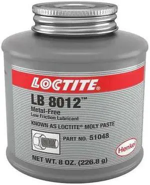 LOCTITE 234227 Anti Seize,Moly Paste,8oz. Brush Top Can LB 8012(TM) MOLY PASTE