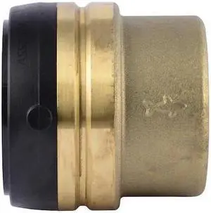 SHARKBITE UXL0454 Push-Fit Fitting Cap, 2 in Tube Size, Brass, Brass