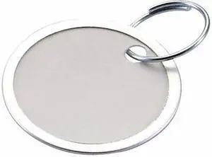 LUCKY LINE 28225 Key Tag, White, Metal Alloy, Paper, Paper Metal-Rimmed Ring,